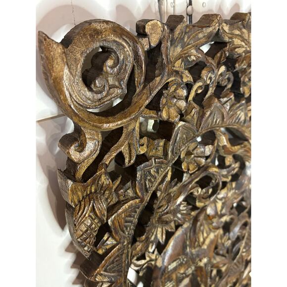 Hand-Carved Wooden Elephant Wall Art – Made in Thailand, 12x18 Boho Decor - Picture 8 of 11